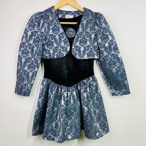 Vintage Girls 80s 90s Dress Tag Sz 10 Vintage Girls Bolero Dress Cropped Bolero